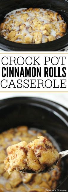 Cozy Fall Cinnamon Roll Casserole - Crockpot Style
