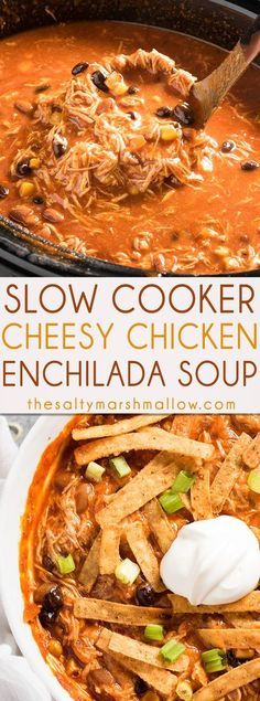 Cheesy Chicken Enchilada Soup - Coziest Fall Recipes