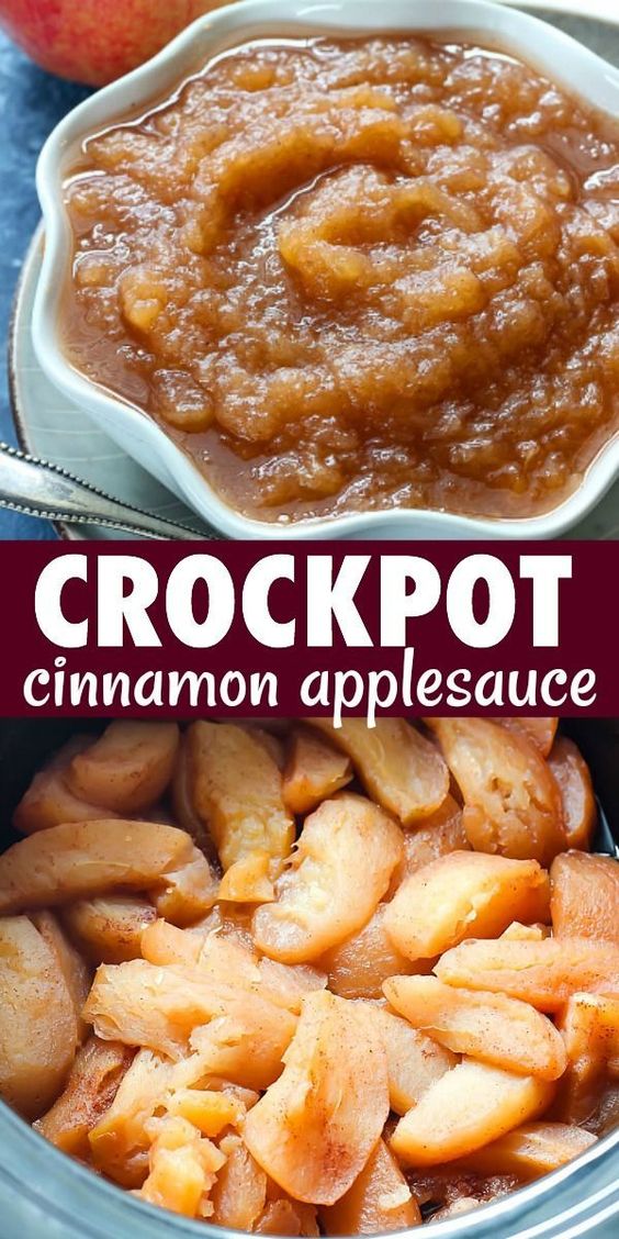 Cozy Fall Recipes - Crockpot Cinnamon Applesauce