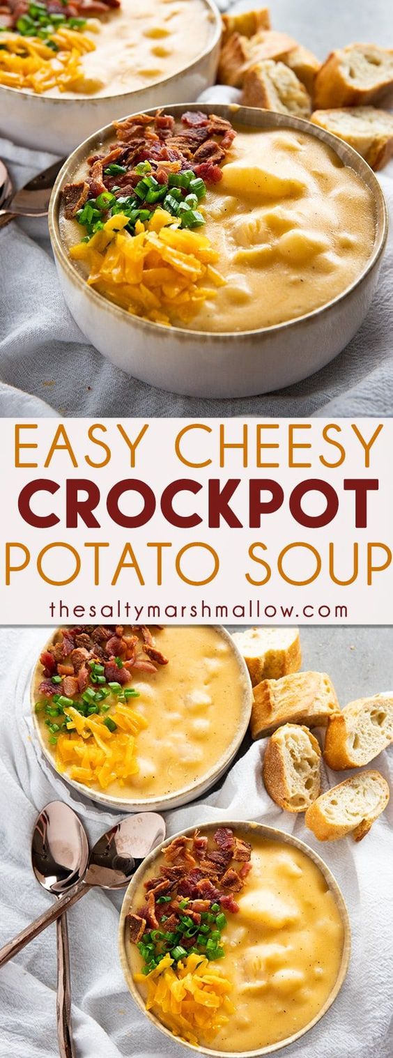 Cheesy Potato Soup - Cozy Fall Recipes