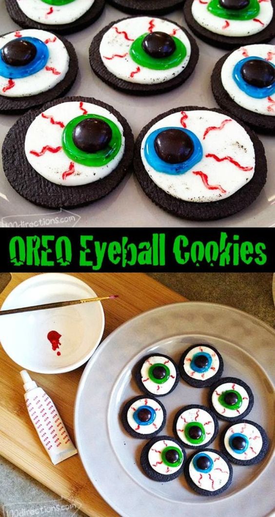 Eyeball Cookies - Halloween Classroom Treat Ideas