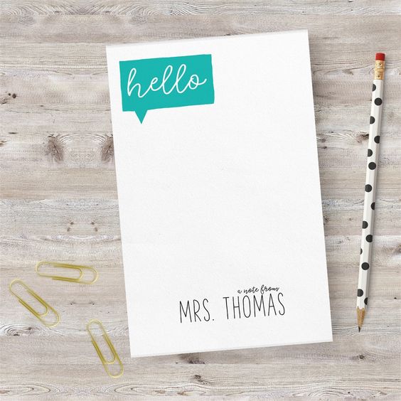 stocking stuffers for teachers - personalized note pad