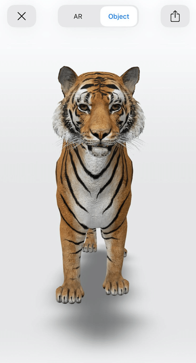 Tiger Google 3D AR