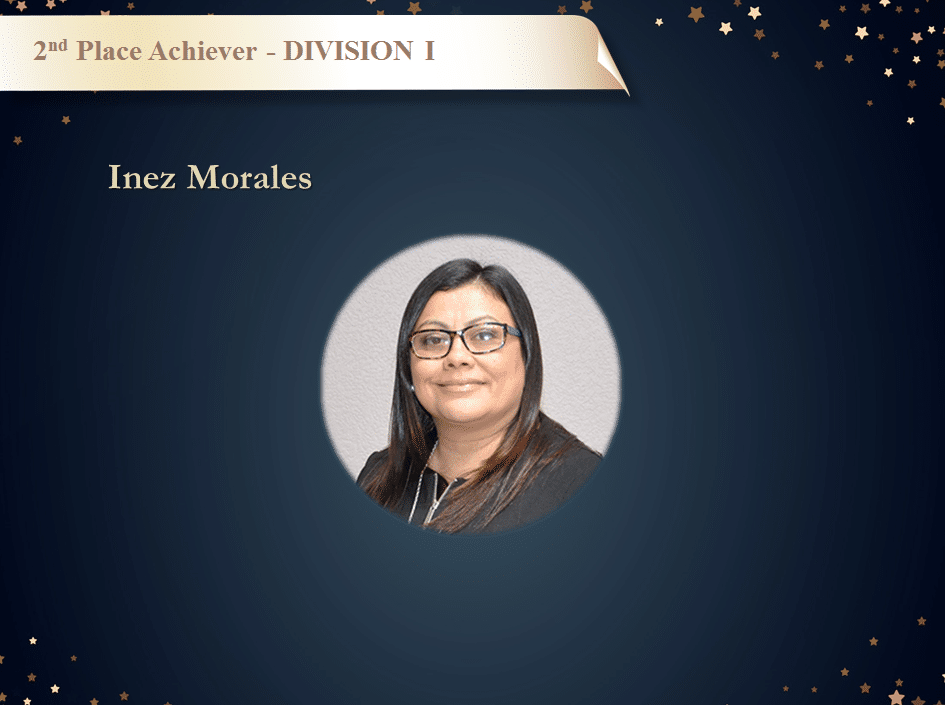 PR Awards - 2nd Place Achiever Division I - Inez Morales