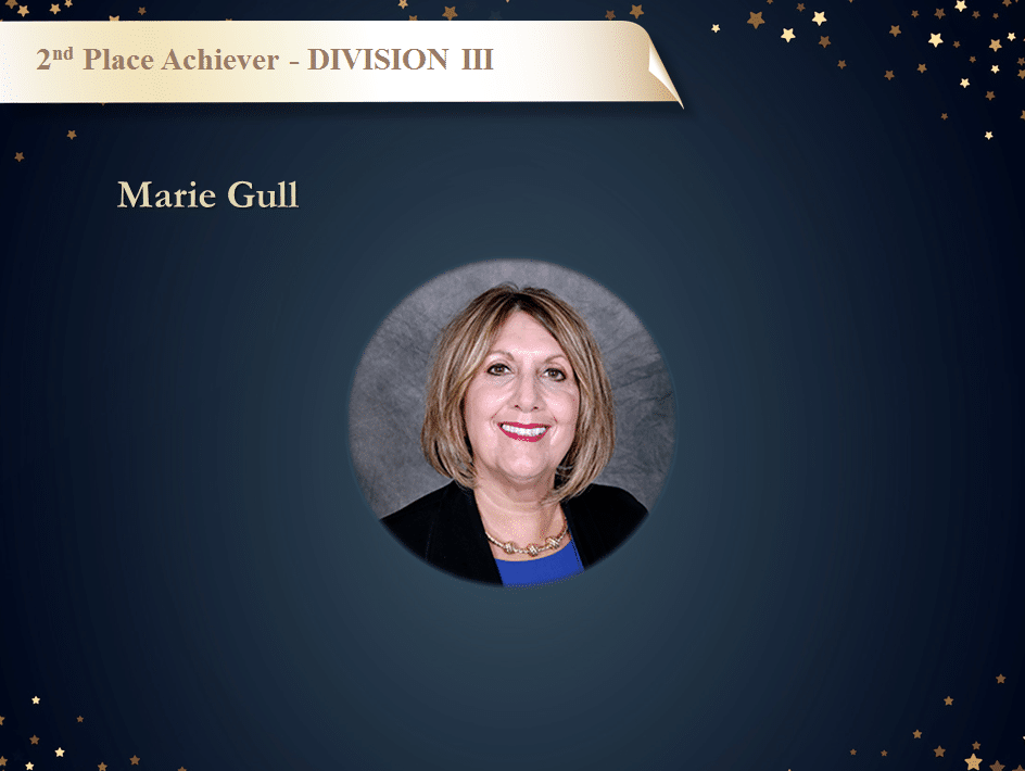 PR Awards - 2nd Place Achiever Division III - Marie Gull