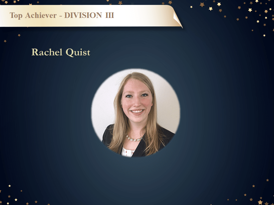 PR Awards - Top Achiever Division III - Rachel Quist