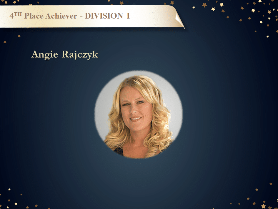 PR Awards - 4th Place Achiever Division I - Angie Rajczyk