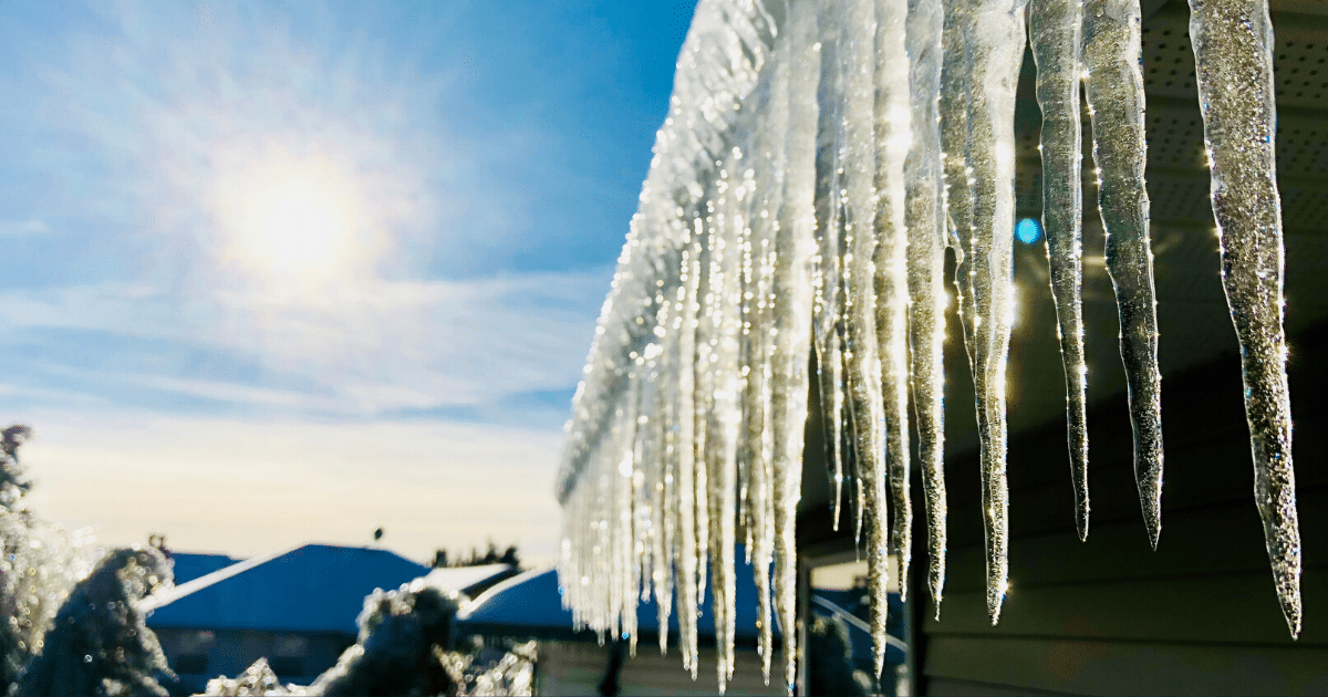 icicles on home