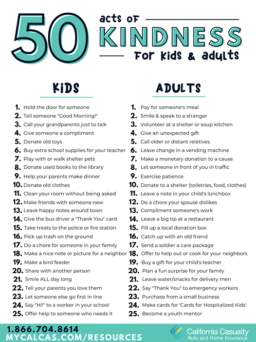 50 acts of kindness