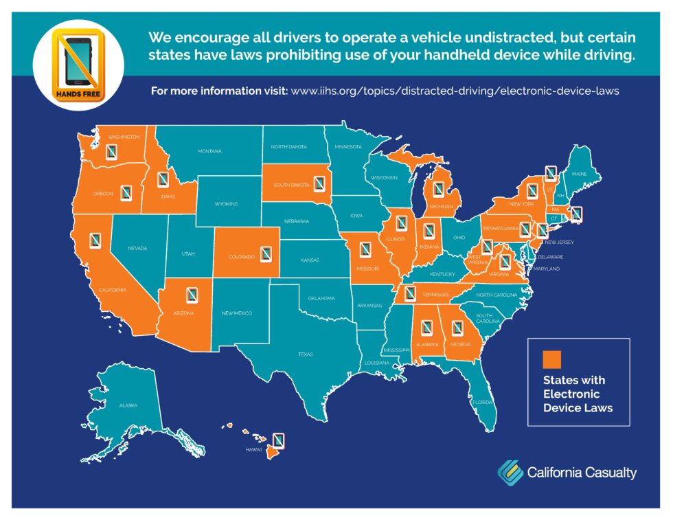 Distracted Driving Hands Free Driving Laws California Casualty