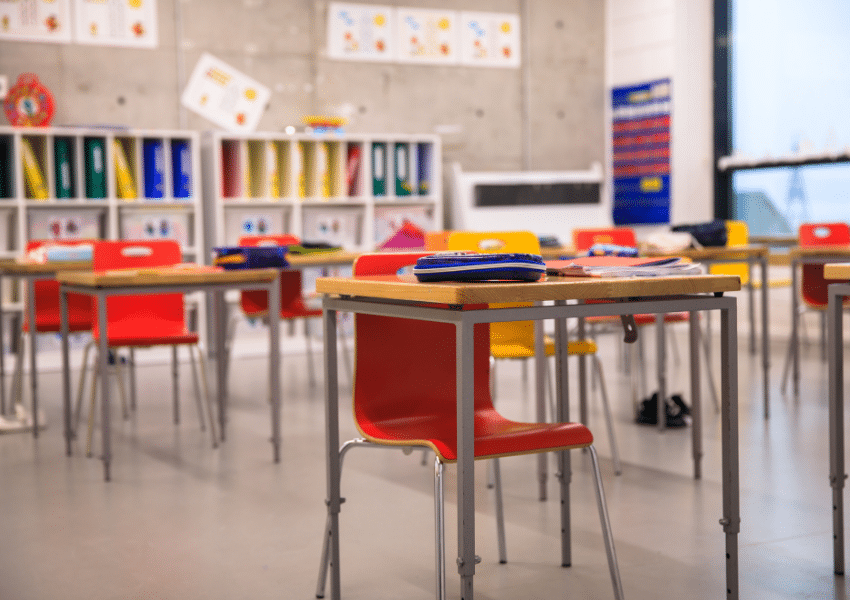 an image of an elementary school classroom
